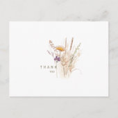 秋シンプルフローラ葬式ありがとう ポストカード (正面)