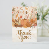 秋シンプルボホーオータム サンキューカード (スタンド正面)