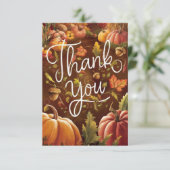 秋シンプルボホーオータム サンキューカード (スタンド正面)