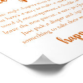 秋シンプル深夜おむつ | オレンジシャワー ポスター (角)