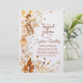 秋シンプルSweet sixteen誕生日パーティー 招待状 (スタンド正面)