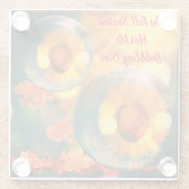 秋シーズンはガラスのコースターの上で泡立っている ガラスコースター (裏面)