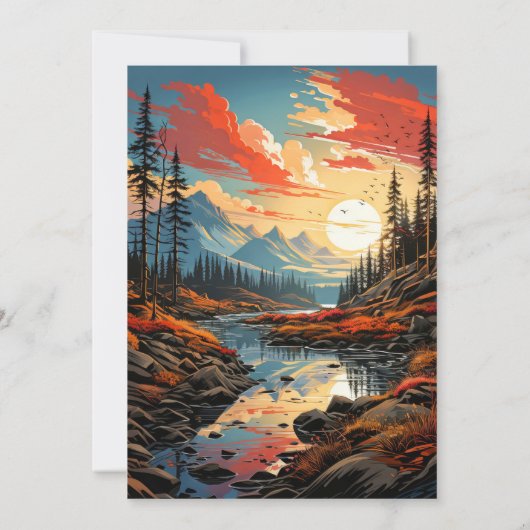 秋シーズンアウトドア誕生日パーティー 招待状 (裏面)