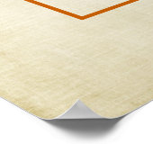 秋シーズンアートワーク：：オレンジ色の葉のデザイン ポスター (角)