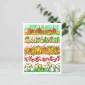 秋シーズンウォーターカラーハーベスト ポストカード (スタンド正面)