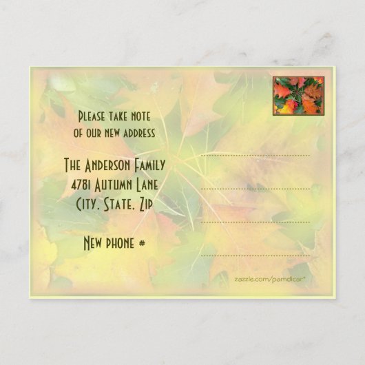 秋シーズンオーク離れズ移動 案内ポストカード (裏面)