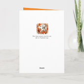 秋シーズンディアーと離れ誕生日グリーティングカード カード (裏面)