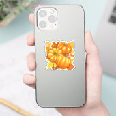 秋シーズンハロウィンカボンプキンパターン シール (スマートフォン)