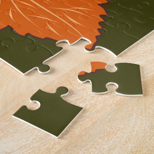 秋シーズンハロウィンカボンプキンパターン ジグソーパズル (側面)