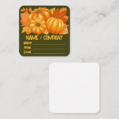 秋シーズンハロウィンカボンプキンパターン スクエア名刺 (正面/裏面)