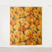 秋シーズンハロウィンカボンプキンパターン タペストリー (正面)