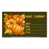 秋シーズンハロウィンカボンプキンパターン マグネット名刺 (正面)