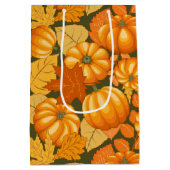 秋シーズンハロウィンカボンプキンパターン ミディアムペーパーバッグ (裏面)