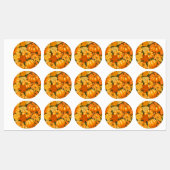 秋シーズンハロウィンカボンプキンパターン ラベル (シート)