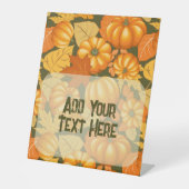 秋シーズンハロウィンカボンプキンパターン 台座サイン (正面)