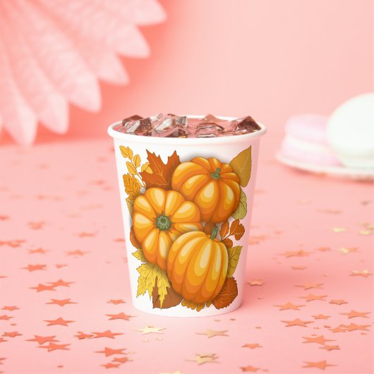 秋シーズンハロウィンカボンプキンパターン 紙コップ (インサイチュ)