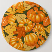 秋シーズンハロウィンカボンプキンパターン 缶バッジ (正面)