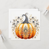 秋シーズンハーベストハロウィーンパンプキン カード (正面/裏面インサイチュ)
