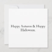 秋シーズンハーベストハロウィーンパンプキン カード (裏面)