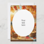 秋シーズンパンプキンアンドオレンジ離れ色の サンキューカード (裏面)