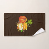 秋シーズンパンプキンズバスルムブラウン バスタオルセット (ハンドタオル)