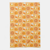 秋シーズンパンプキントリート キッチンタオル (縦)