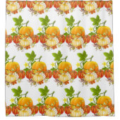 秋シーズンパンプキンパターン シャワーカーテン (正面)