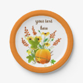 秋シーズンパンプキンパーティー ペーパープレート (正面)