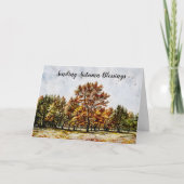 秋シーズン秋の恵みの思考カード カード (正面)