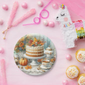 秋シーズン誕生日ティーパーティー ペーパープレート (パーティー)