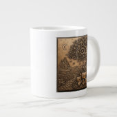 秋シーズン青銅ハロウィンシーン ジャンボコーヒーマグカップ (正面右)