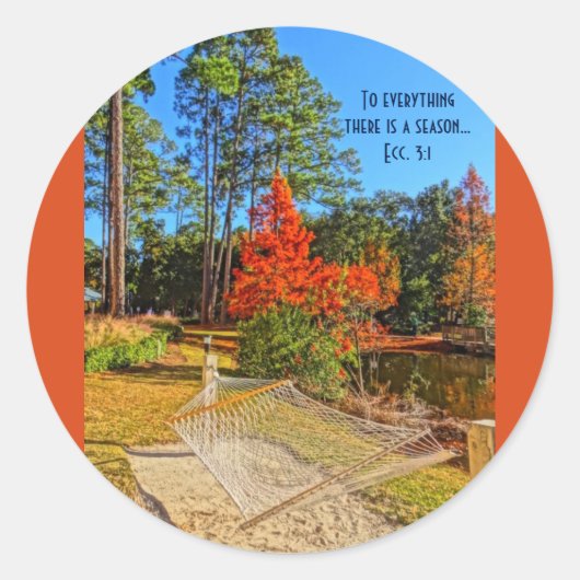 秋シーズ感動的ン聖なる書物、 経典バイブル・バース ラウンドシール (正面)