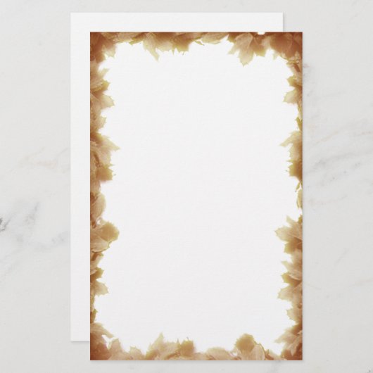 秋シーズ最高のン文房具テンプレート 便箋 (正面/裏面)