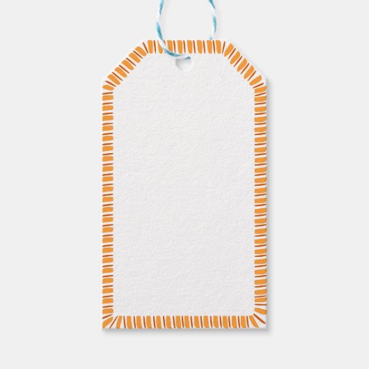 秋シーズ縁どン感謝祭空白のカスタム ギフトタグ (正面)