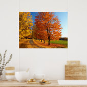 秋シーンインバーモント ポスター (キッチン)