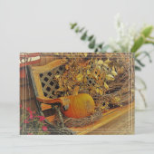 秋シーン/パンプキン&ビタースウィート5 x 7ポストカード 招待状 (スタンド正面)