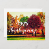 秋シーン |感謝祭 ポストカード (正面/裏面)