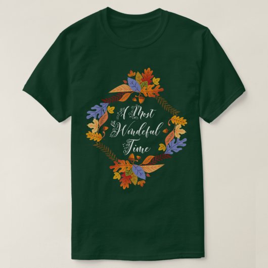 秋シー葉ンズ秋リースA最高の Tシャツ (デザイン正面)