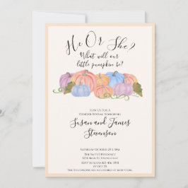 秋ジェンダリビールリトルカボチャテーマ招待状 招待状