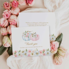 秋ジェンダーがカボチャのサンキューカードを明かす サンキューカード