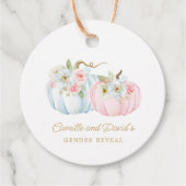 秋ジェンダーがカボチャの赤ちゃんシャワーを明らかにする フェイバータグ (正面)