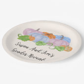 秋ジェンダーリビールリビールリトルカボチャテーマ ペーパープレート (アングル)