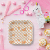 秋ジンガムパンプキンサンクスギビング紙プレート ペーパープレート (パーティー)