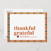 秋ジンガム感謝の感謝感謝祭 シーズンポストカード (正面/裏面)