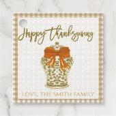 秋ジンジャージャー瓶ギフトラベル フェイバータグ (正面)