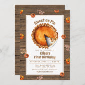 秋スウィートアスパイパーティー誕生日招待 招待状 (正面/裏面)