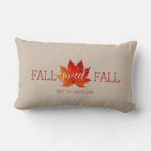 秋スウィート秋レッドオータムメープルリーフ装飾用クッション ランバークッション (裏面)