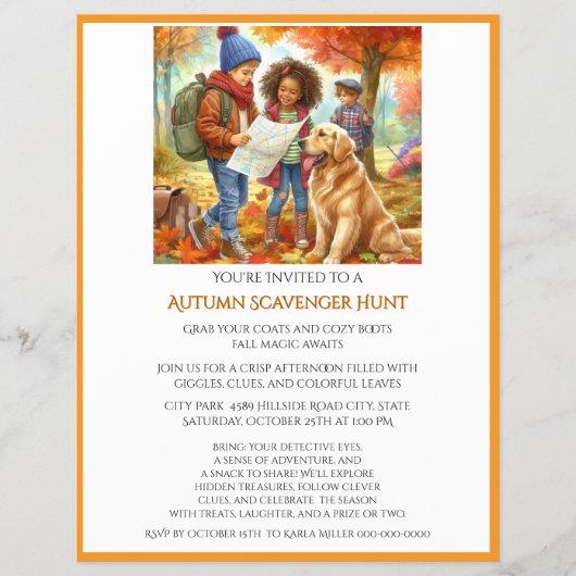 秋スカベンジャー狩り 子供へ チラシ (正面)