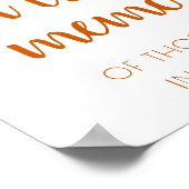 秋スクリプト |愛するメモリの看板で燃えたオレンジ ポスター (角)