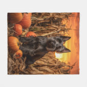 秋スコットランド フリースブランケット (正面(横))